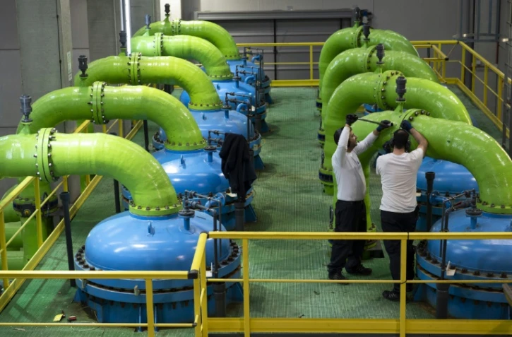 L'usine de dessalement d'El Prat del Llobregat, près de Barcelone, la plus grande d'Europe pour l'approvisionnement urbain, le 28 novembre 2022