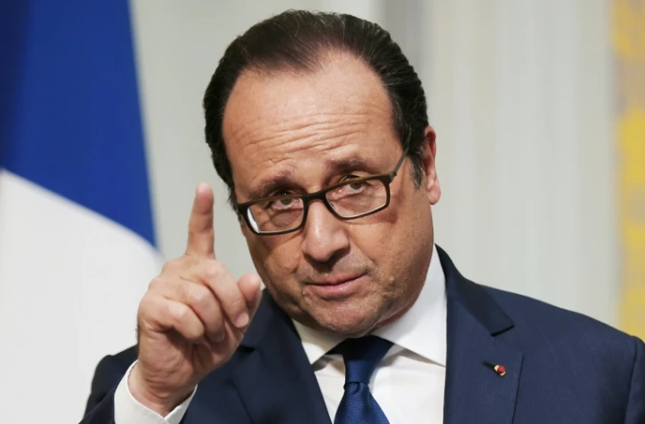 François Hollande à Alancçon, le 4 mai 2017