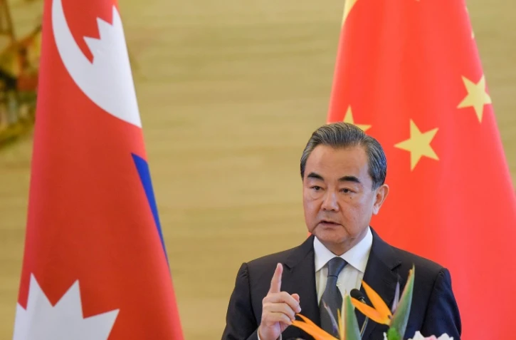Le ministre chinois des Affaires étrangères Wang Yi speaks à Pékin le 7 septembre 2017