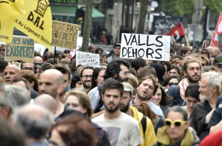 Des manifestants défilent contre la loi travail le 26 mai 2016 à Toulouse