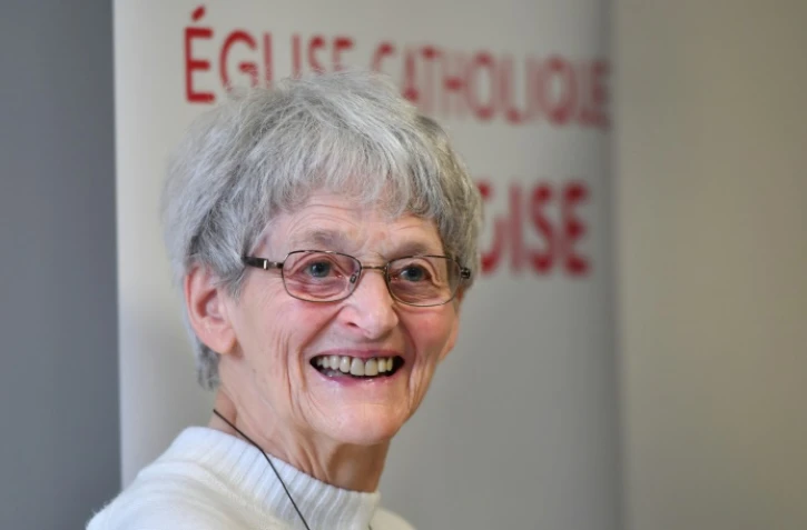 S?ur Bernadette Moriau tient une conférence de presse à Beauvais, dans l'Oise, le 13 février 2018