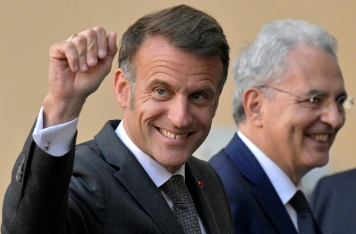 Le président de la République Emmanuel Macron à Rome en Italie le 9 avril 2026