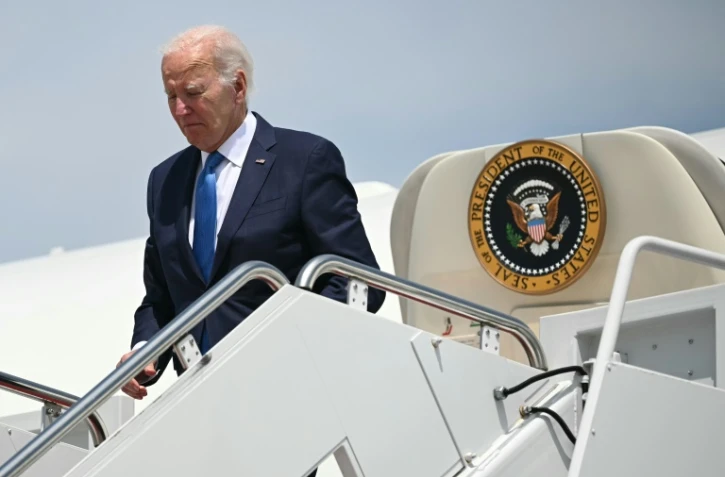Joe Biden descend de Air Force One à Joint Base Andrews (Maryland) le 23 juillet 2024