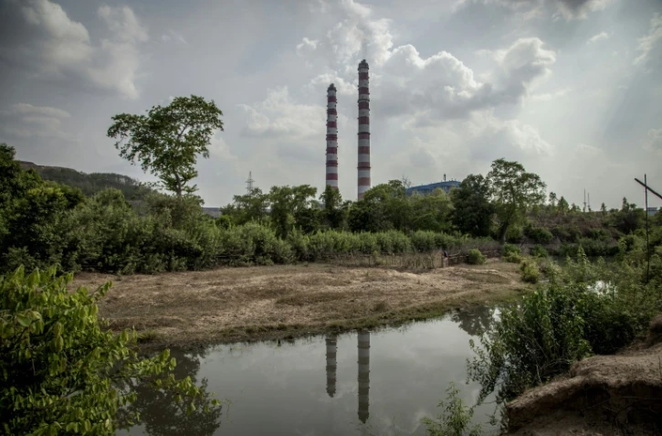 Photo fournie par l'ONG Global Witness le 12 juillet 2017 du projet électrique TNR dans le village de Nawapara (district de Raigarh) dans l'état du Chhattisgarh en Inde
