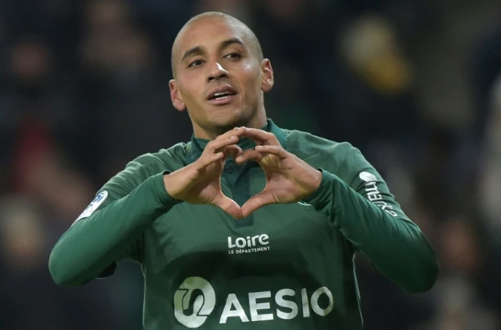 Le milileu de Saint-Etienne Wahbi Khazri buteur lors de la victoire à Geoffroy Guichard 3-0 sur Nantes le 30 novembre 2018