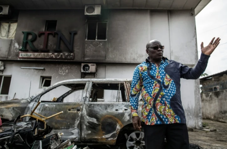 Le PDG de Radio-Télévision Nazareth (RTN), le pasteur Georges Bruno Ngoussi, le 4 septembre 2016 à Libreville