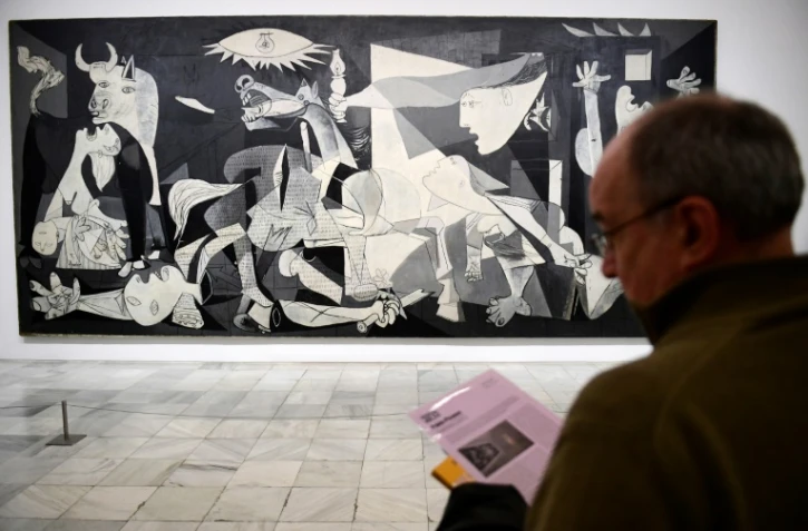 Le tableau de Picasso "Guernica" au Musée Reina Sofia de Madrid le 24 mars 2017