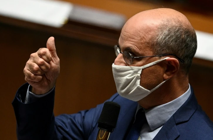 Le ministre de l'Education Jean-Michel Blanquer lors d'une séance de questions au parlement le 20 octobre 2020