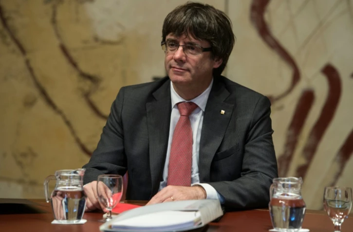 Carles Puigdemont, le 24 octobre 2017 à Barcelone