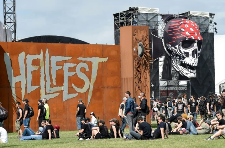 Le festival Hellfest sur la pelouse du parc de Clisson, en Loire-Atlantique, le 21 juin 2019