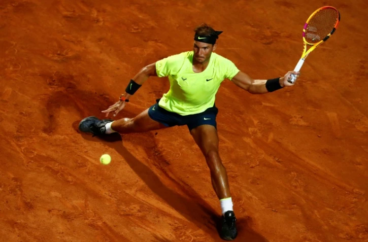 Rafael Nadal a préparé les Internationaux de France lors du Masters 1000 de Rome au Foro Italico, le 18 septembre 2020 