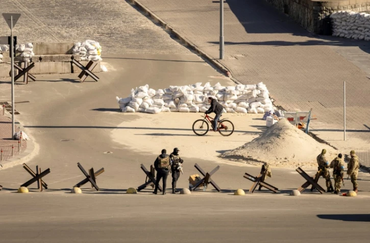 Dans le centre de Kiev, le 15 mars 2022