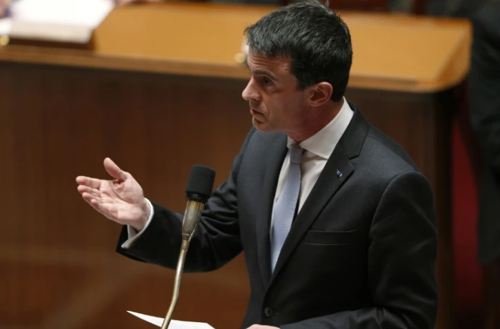 Le Premier ministre Manuel Valls à l'Assemblée nationale, le 26 janvier 2016 à Paris