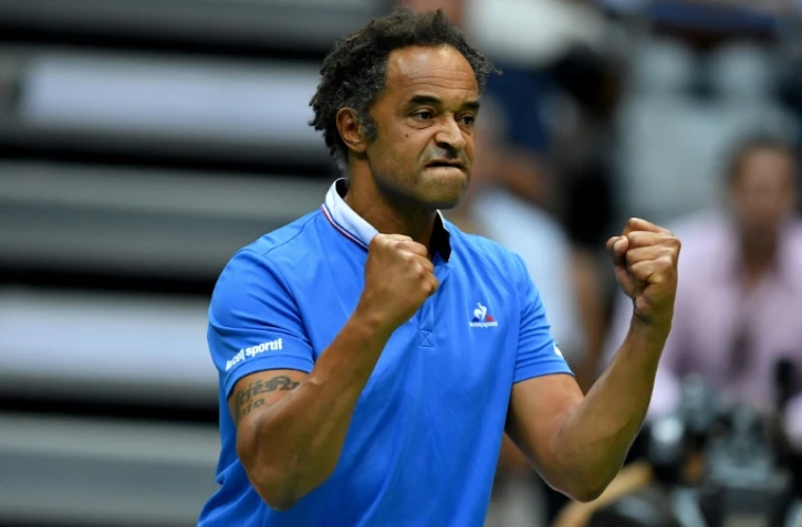 Yannick Noah lors de la demi-finale de la Coupe Davis entre la Croatie et la France, le 16 septembre 2016 à Zadar