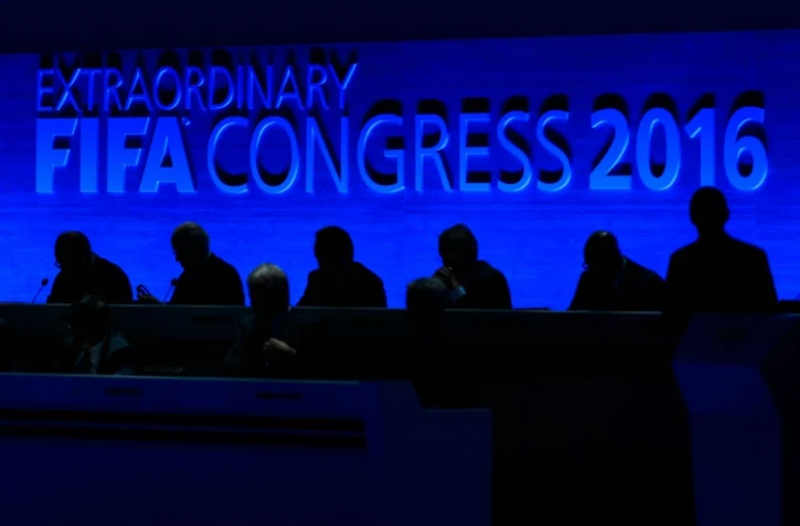 Membres exécutifs de la Fifa à l'ouverture du congrès électoral de l'instance internationale, le 26 février 2016 à Zurich