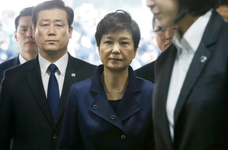 L'ex-présidente sud-coréenne Park Geun-Hye à son arrivée au tribunal de Séoul, le 30 mars 2017