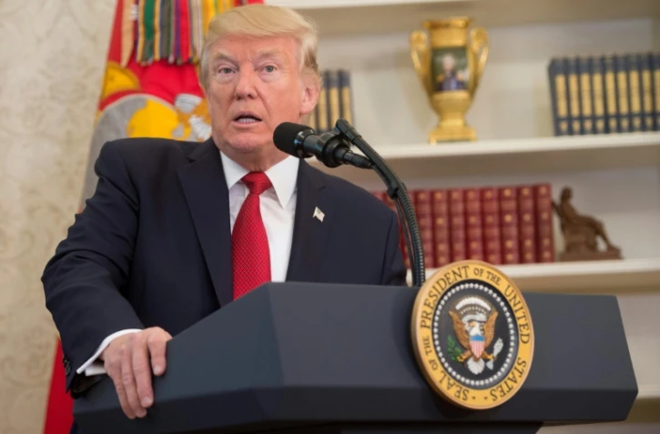 Le président américain Donald Trump à la Maison Blanche à Washington DC, le 24 octobre 2017