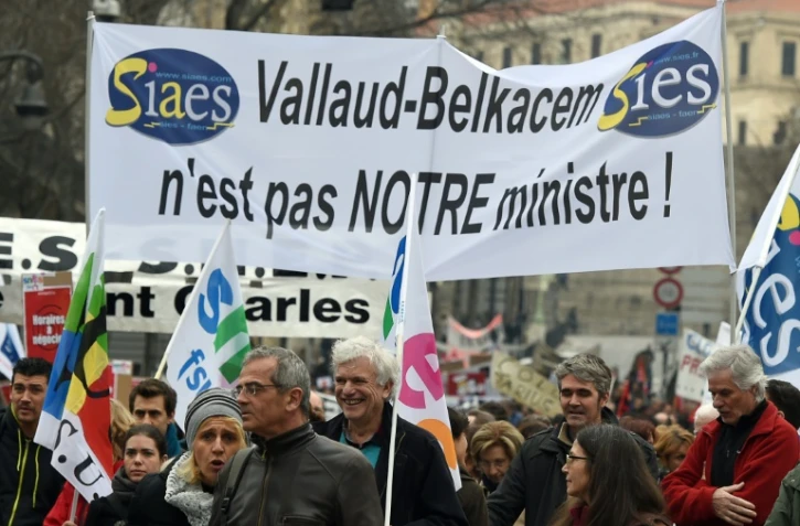 Manifestation d'enseignants le 26 janvier 2016 à Marseille
