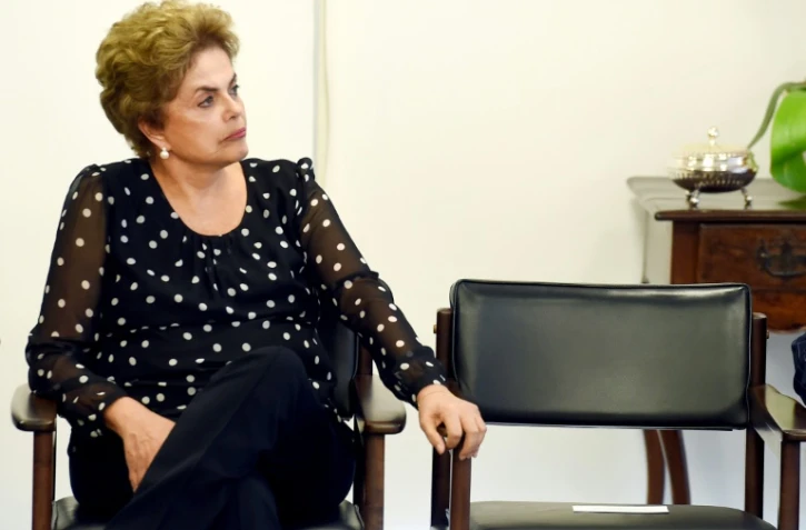 La présidente brésilienne Dilma Rousseff lors d'une cérémonie à Brasília, le 13 avril 2016