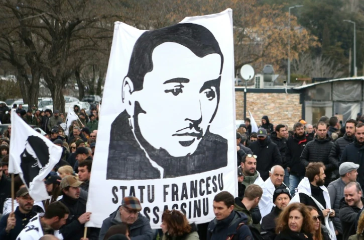 Manifestation de soutien à Yvan Colonna, le 6 mars 2022 à Corte, en Corse