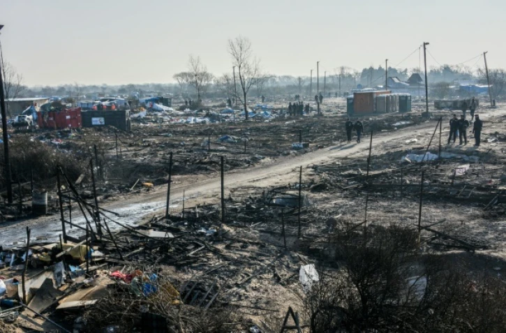 La partie sud de la "Jungle", le 14 mars 2016 à Calais (nord de la France)
