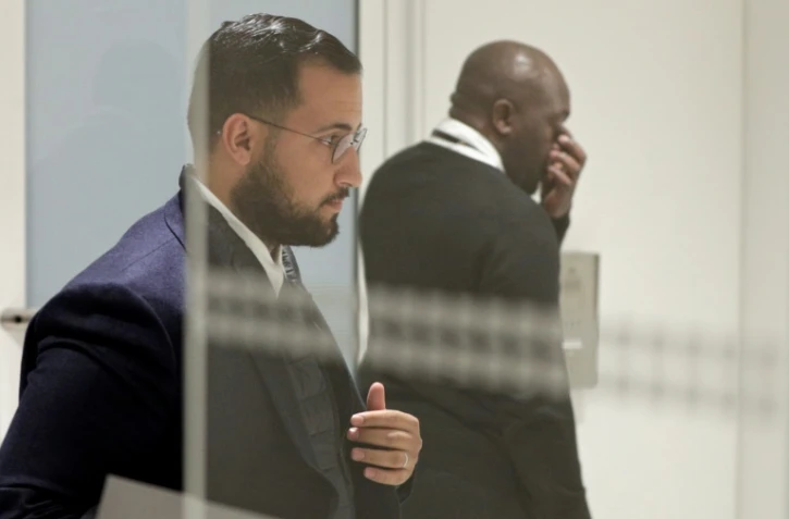 L'ancien chargé de sécurité à l'Elysée, Alexandre Benalla le 19 février 2019 au palais de justice de Paris