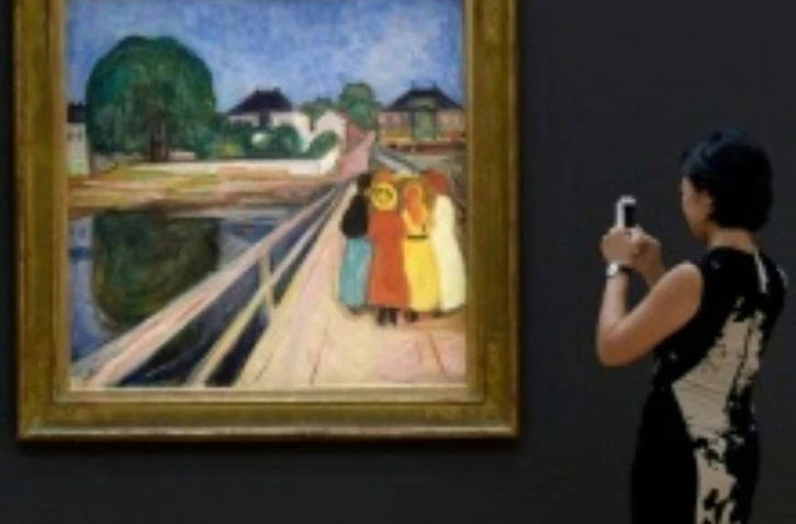 Le tableau "Filles sur le pont" d'Edvard Munch, le 4 novembre 2016 à New York