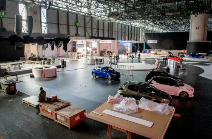 Le Salon de l'automobile de Genève, en plein préparatifs avant son annulation le 28 février 2020