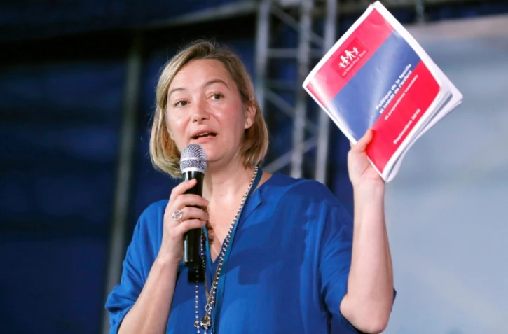 Ludovine de La Rochere, présidente de La Manif pour Tous, à Etiolles, près de Paris le 18 septembre 2016