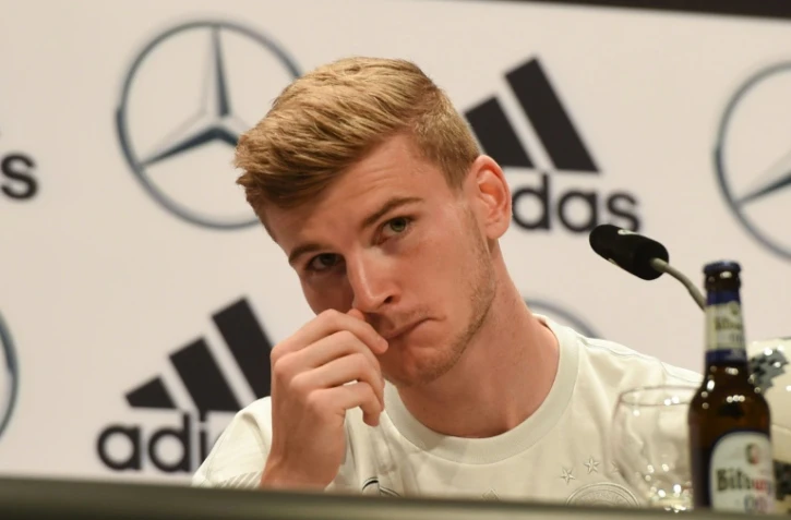 L'Allemand Timo Werner en conférence de presse, le 25 juin 2018 à Vatutinki