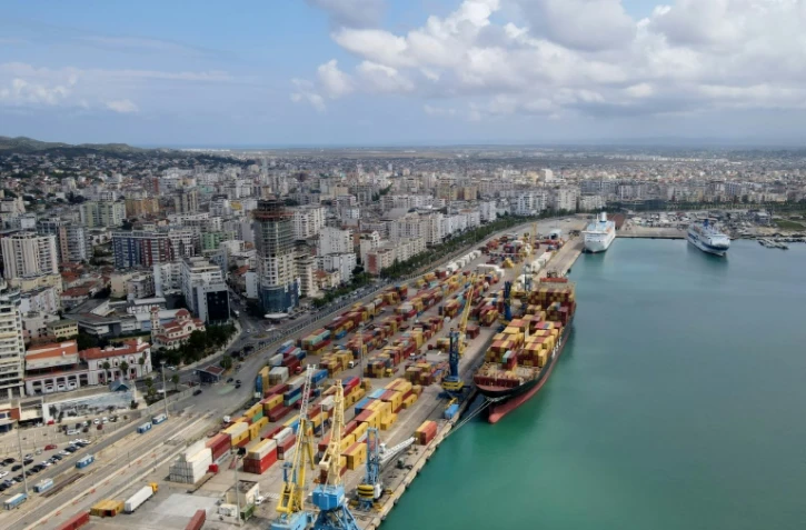 Le port de Durrës en Albanie le 27 juin 2024