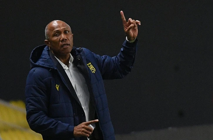 L'entraîneur du FC Nantes, Antoine Kombouaré, lors du match de L1 à domicile contre Reims, le 3 mars 2021 au stade de La Beaujoire