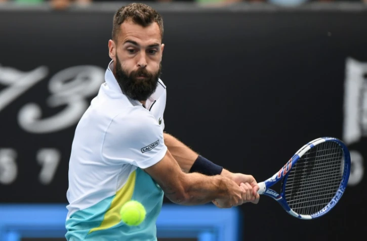 Le Français Benoît Paire face au Croate Marin Cilic au 2e tour de l'Open d'Australie, le 22 janvier 2020 à Melbourne