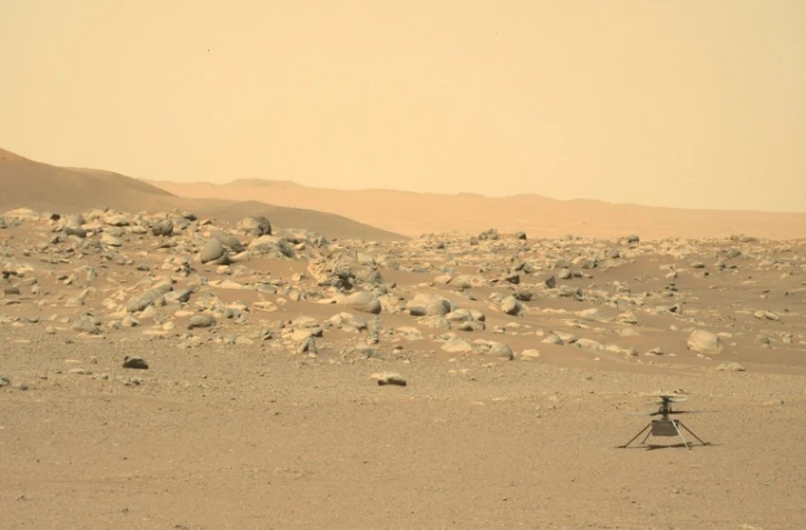 L'hélicoptère de la Nasa Ingenuity sur Mars, photographié par le rover Perseverance le 15 juin 2021