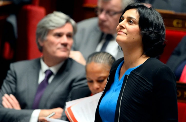 La ministre du Travail Myriam El Khomri lors des questions au gouvernement le 19 janvier 2016 à l'Assemblée nationale à Paris