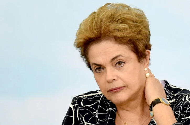 La président brésilienne Dilma Rousseff lors d'une cérémonie à Brasilia, le 6 mai 2016