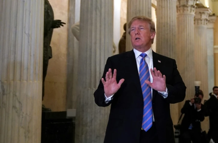 Donald Trump arrive au Capitole le 19 juin 2018 
