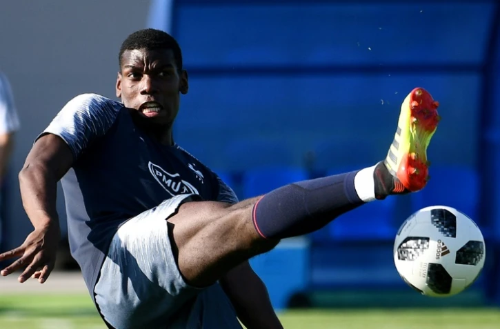 Paul Pogba lors d'un entraînement des Bleus au camp de base d'Istra, près de Moscou, le 27 juin 2018
