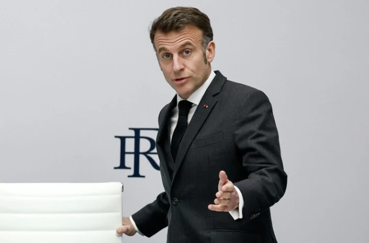 Le président Emmanuel Macron le 17 mars 2026 lors d'un conseil de défense à l'Elysée, à Paris