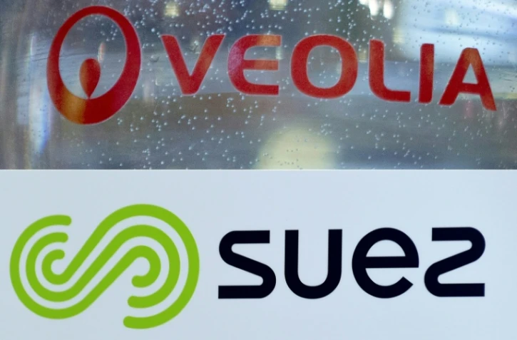 Combo des logos de Suez et Veolia, le 14 septembre 2020