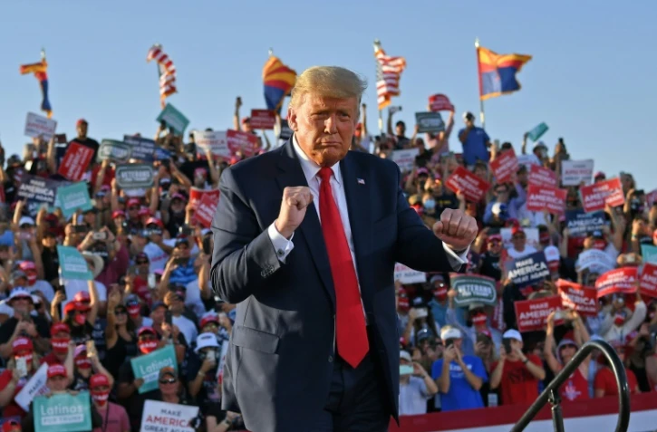 Donald Trump lors d'un meeting de campagne à Tucson, en Arizona, le 19 octobre 2020