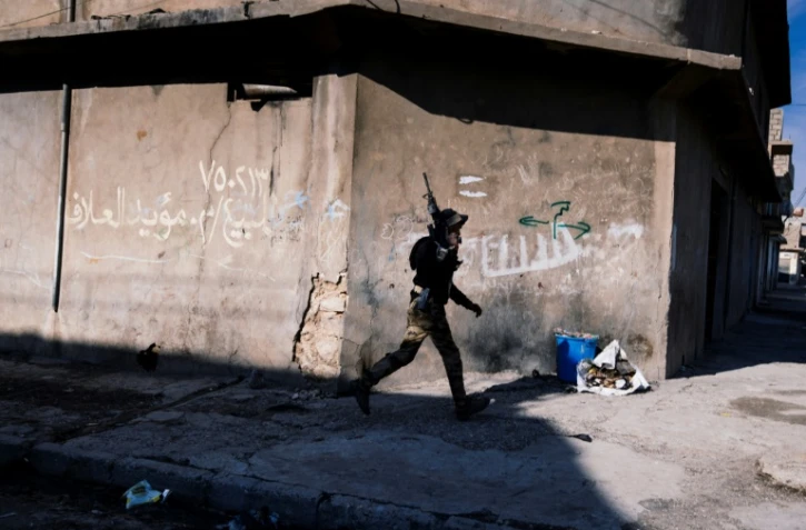 Un membre des forces spéciales irakiennes, le 17 janvier 2017 à Mossoul en Irak