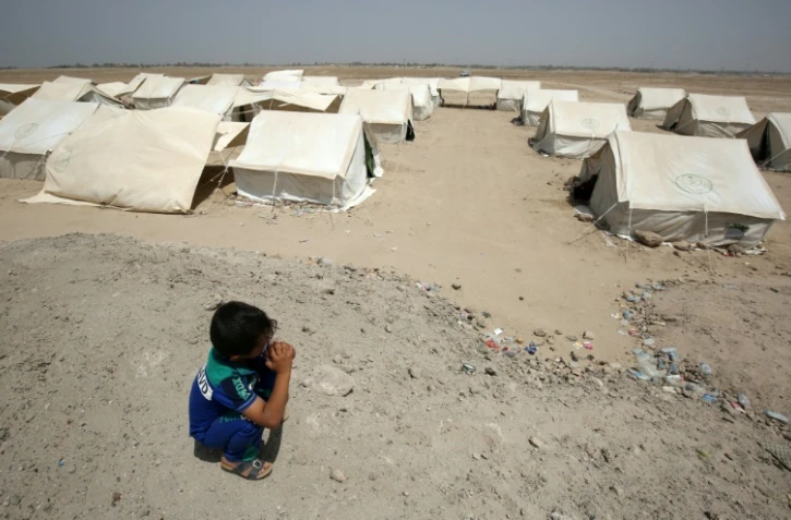 Un camp de déplacés ayant fui les combats à Fallouja en Irak, à Amriyat al-Fallujah le 27 juin 2016
