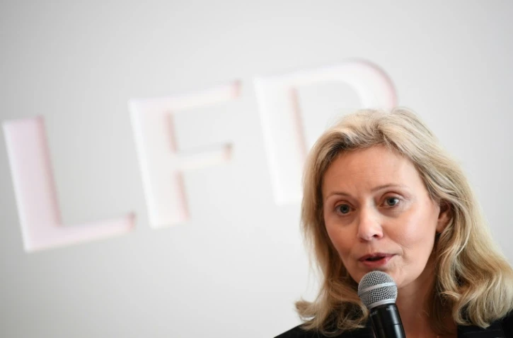 Nathalie Boy de la Tour, présidente de la Liguer de football professionnel (LFP), en conférence de presse le 11 mars 2020 à Paris