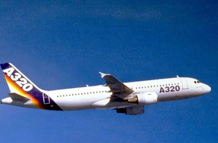 Un avion Airbus A320 à Toulouse, le 3 février 2001