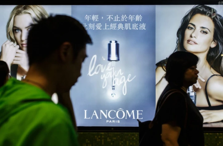Publicité Lancôme à Hong Kong le 6 juin 2016
