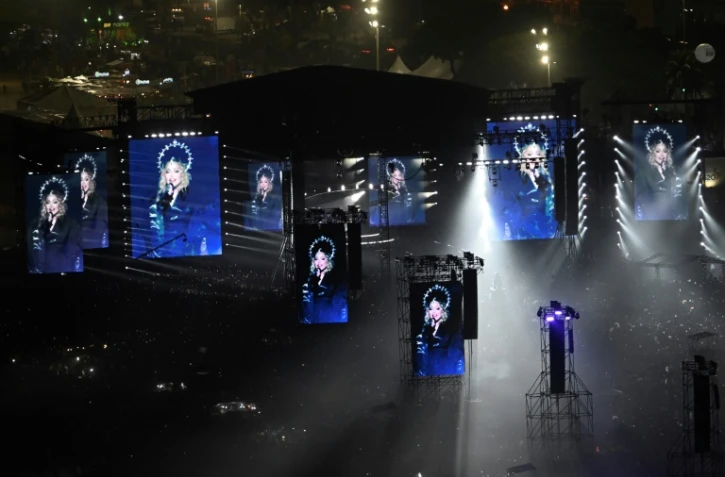 Concert gratuit de Madonna sur la plage de Copacabana Ă Rio de Janeiro, le 4 mai 2024