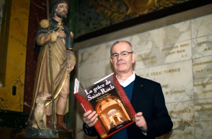 Le Père Philippe Desgens dans l'église Saint Roch à Paris, le 25 janvier 2016