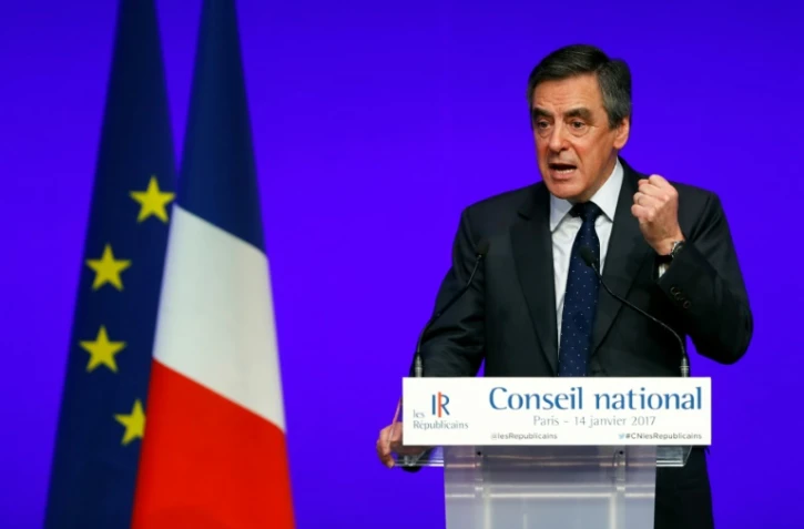 François Fillon lors de son discours devant le conseil national LR le 14 janvier 2017 à Paris