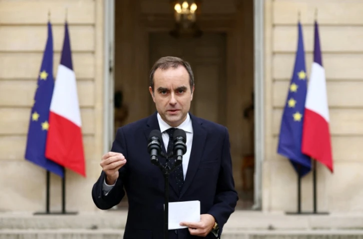 Le Premier ministre démissionnairSébastien Lecornu à Matignon le 6 octobre 2025